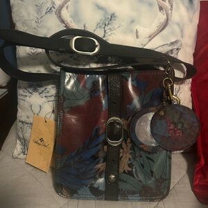 Patricia Nash Venezia Blue Forest Crossbody Bag